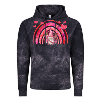 Cloud Black valentines day rainbow with cupid gnome Vintage Hoodie - NancyCooperArtShop