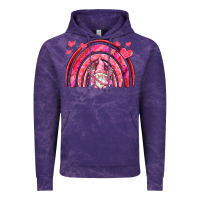 Cloud Purple valentines day rainbow with cupid gnome Vintage Hoodie - NancyCooperArtShop