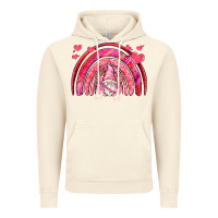 Vintage Artic valentines day rainbow with cupid gnome Vintage Hoodie - NancyCooperArtShop