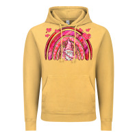Vintage Mustard valentines day rainbow with cupid gnome Vintage Hoodie - NancyCooperArtShop