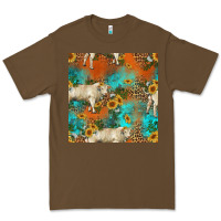 Cacao western charolais cow seamless pattern Premium Tee - HRA Design Shop