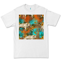 White western charolais cow seamless pattern Premium Tee - HRA Design Shop