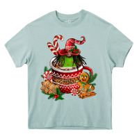 Christmas Coffee Afro Gnome Heavy Core Tee | Teevron
