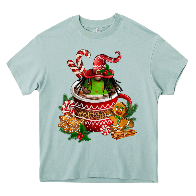 Christmas Coffee Afro Gnome Heavy Core Tee by FaDigitalArtStudio | Teevron