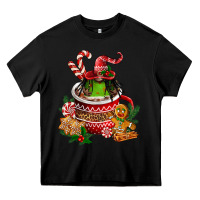 Black christmas coffee afro gnome Heavy Core Tee - FaDigitalArtStudio