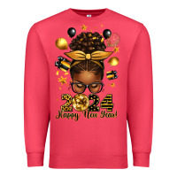 Cardinal 2024 happy new year  afro messy bun Premium Sweatshirt - texasbilliewilder