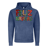 Vintage Denim feliz navidad Spanish christmas Vintage Hoodie - Jasminsmagicworld