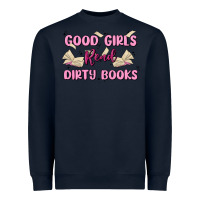 Navy good girls read dirty books Heavyweight Sweatshirt - MaliasSmallBusiness
