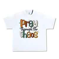 White pray throthe chaos Urban Heavy Tee - MaliasSmallBusiness