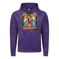 Cloud Purple lady of guadalupe portrait Vintage Hoodie - BarkalooDesign