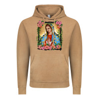 Vintage Camel lady of guadalupe portrait Vintage Hoodie - BarkalooDesign
