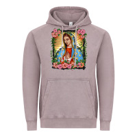 Vintage Zinc lady of guadalupe portrait Vintage Hoodie - BarkalooDesign