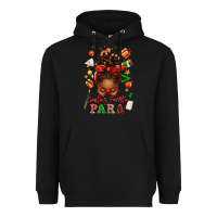 Black santa's favorite para afro messy bun Heavyweight Hoodie - texasbilliewilder