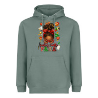 Sage santa's favorite para afro messy bun Heavyweight Hoodie - texasbilliewilder
