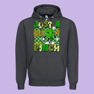 Just A Little Pinch Zipper Hoodie Designed By Artiststas