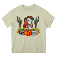 Mossy Fall Cow Heavy Core Tee - CowhideDigitalArt