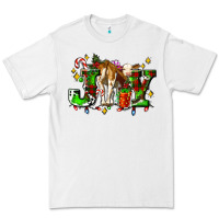 White joy with baby cow and christmas gifts mistletoe Premium Tee - AdoDesignShop