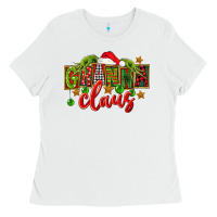 White Christmas granna claus Ladies Tee - FaDigitalArtStudio