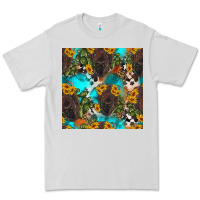 Dove Grey western bison and sunflowers seamless pattern Premium Tee - HRA Design Shop