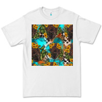 White western bison and sunflowers seamless pattern Premium Tee - HRA Design Shop