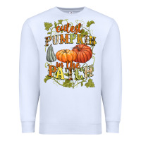 White Cutest pumpkin in the patch Premium Sweatshirt - NancyCooperArtShop