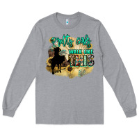 Heather Grey pretty girls walk like this Long Sleeve Tee - NancyCooperArtShop