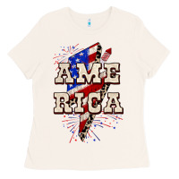 Bone America 4th of July Ladies Tee - CowGirlArtShop