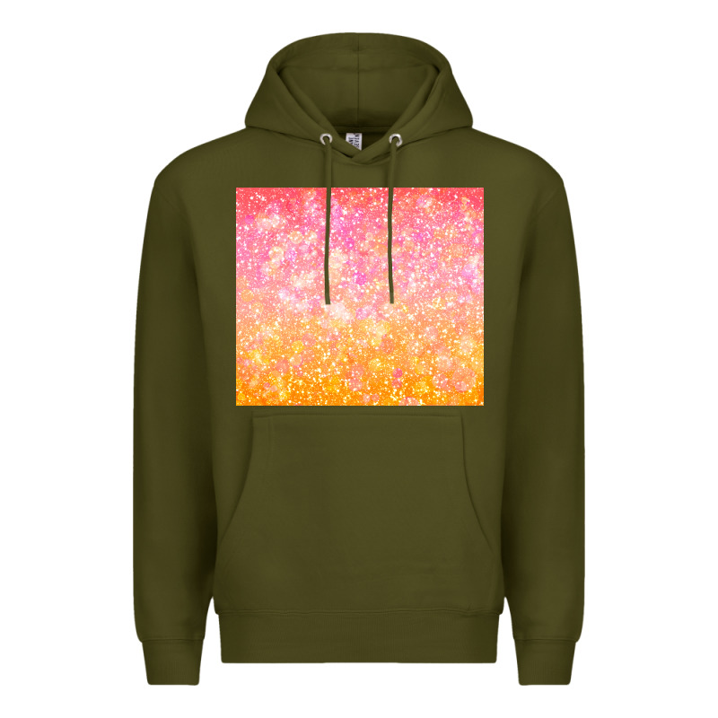 Orange Pink Ombre Glitter Premium Hoodie by TumblerDesignByShophia | Teevron