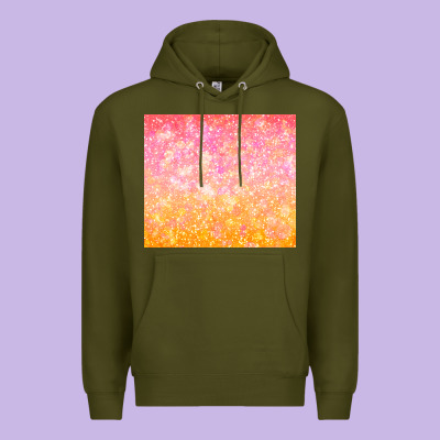 Orange Pink Ombre Glitter Premium Hoodie Designed By Tumblerdesignbyshophia