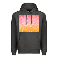 Charcoal Heather orange pink ombre glitter Premium Hoodie - TumblerDesignByShophia