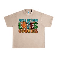 French Oak just a girl who loves cookies Urban Heavy Tee - AdoDesignShop