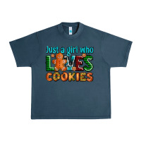 Midnight Navy just a girl who loves cookies Urban Heavy Tee - AdoDesignShop