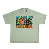 Oil Green just a girl who loves cookies Urban Heavy Tee - AdoDesignShop