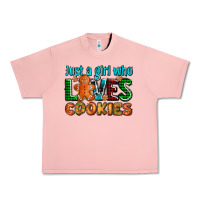 Salmon just a girl who loves cookies Urban Heavy Tee - AdoDesignShop