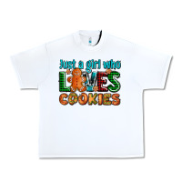 White just a girl who loves cookies Urban Heavy Tee - AdoDesignShop