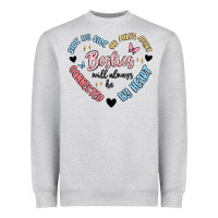 Heather Grey besties will always be Heavyweight Sweatshirt - MaliasSmallBusiness