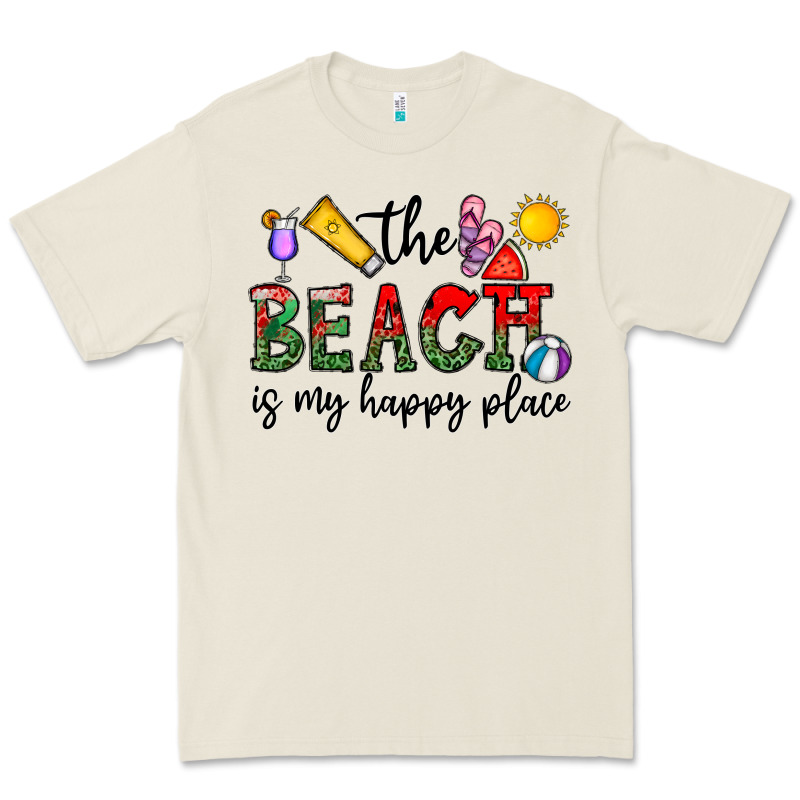 The Beach Is My Happy Place Premium Tee by CowhideDigitalArt | Teevron