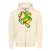 Sandshell st. patrick's day clover softball Zipper Hoodie - Artiststas