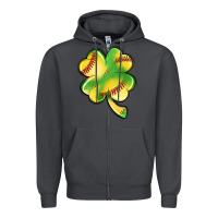 Smoke st. patrick's day clover softball Zipper Hoodie - Artiststas