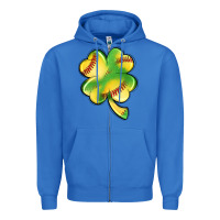 True Royal st. patrick's day clover softball Zipper Hoodie - Artiststas