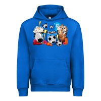 Cobalt Soccer Coffee Cups Urban Hoodie - FaDigitalArtStudio