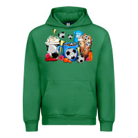 Emerald Soccer Coffee Cups Urban Hoodie - FaDigitalArtStudio