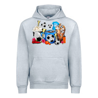 Heather Grey Soccer Coffee Cups Urban Hoodie - FaDigitalArtStudio
