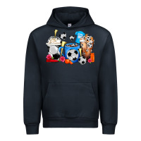 Navy Soccer Coffee Cups Urban Hoodie - FaDigitalArtStudio