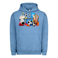 Pigment Pebble Blue Soccer Coffee Cups Urban Hoodie - FaDigitalArtStudio
