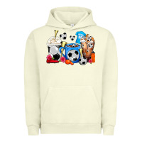 Pigment Pistachio Soccer Coffee Cups Urban Hoodie - FaDigitalArtStudio