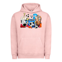 Pigment Salmon Soccer Coffee Cups Urban Hoodie - FaDigitalArtStudio