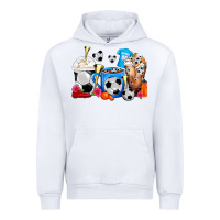 White Soccer Coffee Cups Urban Hoodie - FaDigitalArtStudio
