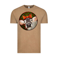Vintage Coffee Christmas Cow, Vintage Tee - Jasminsmagicworld