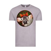 Vintage Zinc Christmas Cow, Vintage Tee - Jasminsmagicworld